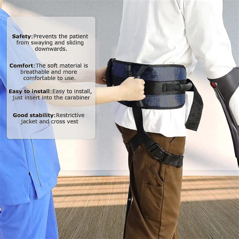 Gait Belt Leg Loop With Handles Adjustable Care Safety Gait Assist