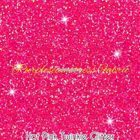 Faux Hot Pink Twinkle Glitter Purpleseamstress Fabric