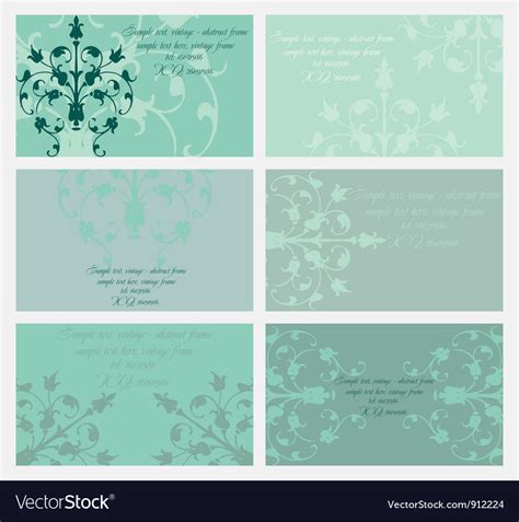 Floral business card set Royalty Free Vector Image