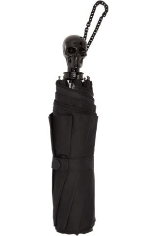 Alexander McQueen Black Skull Umbrella SSENSE