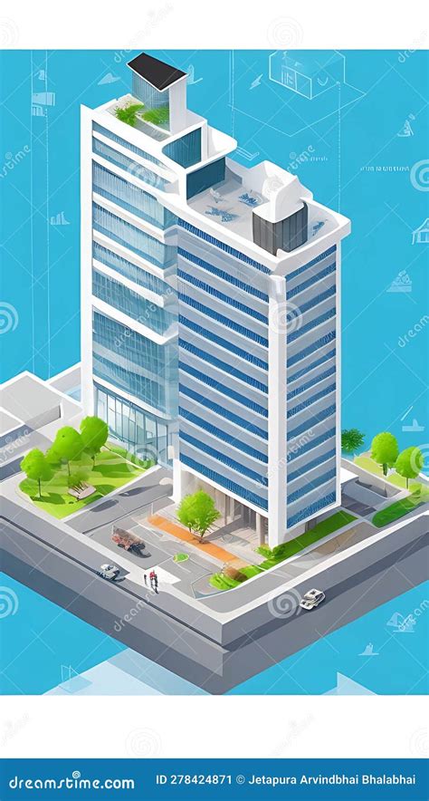 Smart Building Concept Design For City Illustration Graphic Concept