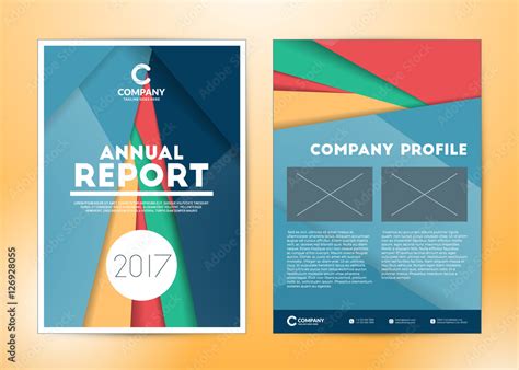 Annual Report Cover Design Template Flyer Vector Template Cover Layout Design With Abstract