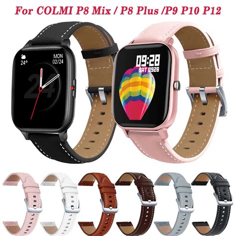 20mm Leather Strap For Colmi C61 C60 Smart Watch Accessories Sport