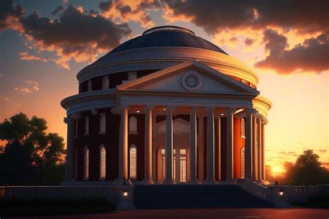 O Presidente Jefferson Projetou A Arquitetura Rotunda Da Universidade