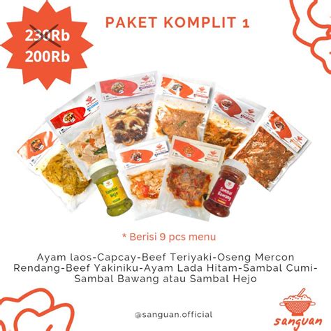 Jual Paket Komplit Sanguan Official Frozen Food Makanan Instant Siap