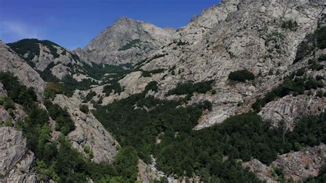 Aerial view of mountains in Corsica 20751186 Stock Video at Vecteezy