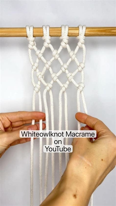 Free Macrame Pattern And Tutorials Whiteowlknot Macrame On Youtube