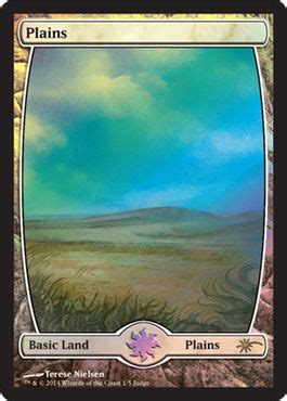 Magic The Gathering Judge Promo Full Art Basic Lands Plains Magic