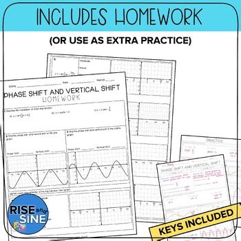 Graphing Sine and Cosine - Phase Shift and Vertical Shift by Rise and Sine