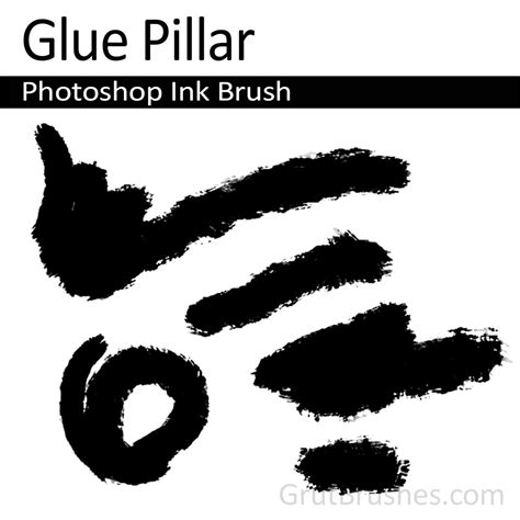 Photoshop Ink Brush - Glue Pillar - Grutbrushes.com