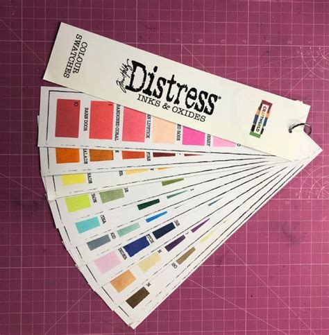 Free Distress Ink Swatch Chart Distress Ink Swatch Color Swatches