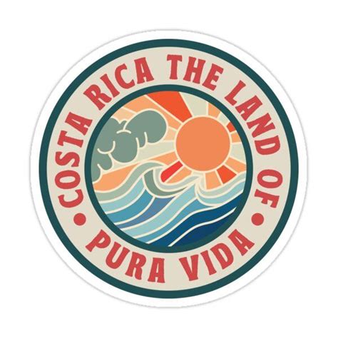 Costa Rica The Land Of Pura Vida Sticker For Sale By TonySpencer