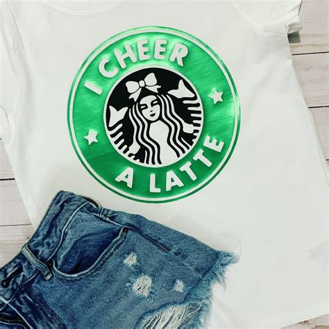 I Cheer A Latte Cheerleading Shirt T For Cheerleader Etsy