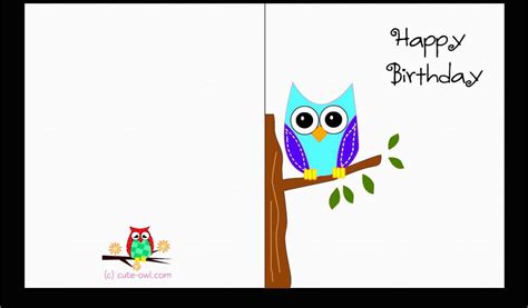 Free Printable Foldable Birthday Cards Birthday Card Template Cyberuse