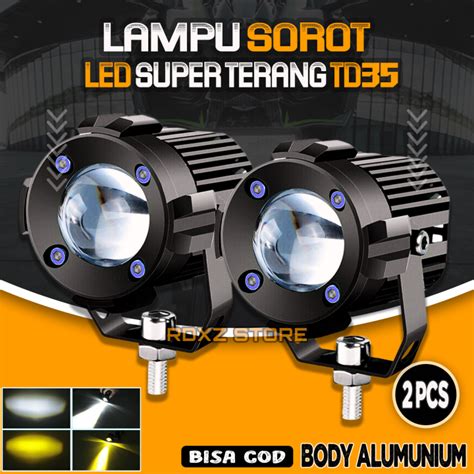 Lampu Led Sorot Tembak Motor Super Terang Jarak Jauh Motoled Led