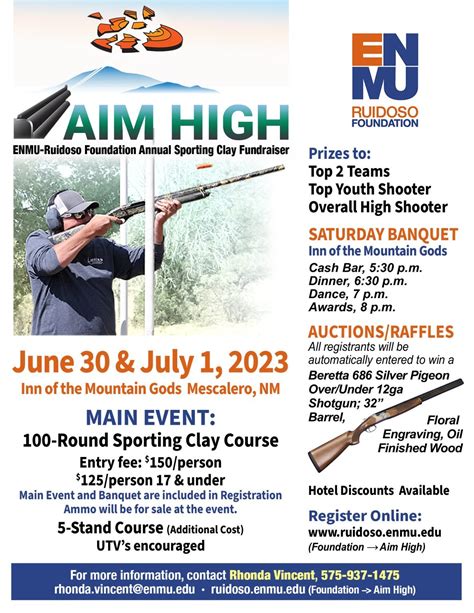 Aim High Annual Sporting Clay Competition At Inn Of The Mountain Gods