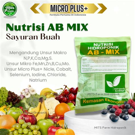 Pupuk Ab Mix Buah Nutrisi Ab Mix Sayuran Buah Mits Farm Lazada