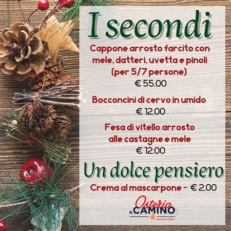 2022 12 25 Ballabio Osteria Il Camino Menù di Natale secondi