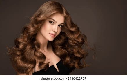 Beautiful Brunette Model Girl Long Curly Stock Photo 2430422759 ...