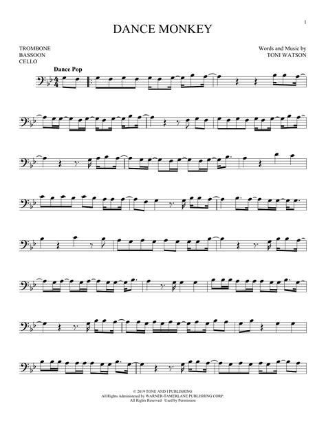 Dance Monkey By Tones And I Sheet Music For Instrumental Solo Bass