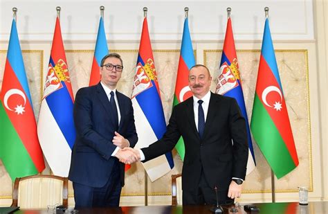 Presidents Of Azerbaijan And Serbia Made Press Statements [update]