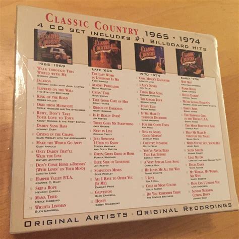 TIME LIFE MUSIC Classic Country 1965 1974 4 CD BOX SET BRAND NEW