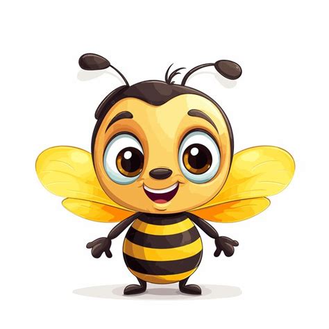 Lindo abeja caricatura vector icono ilustración animal