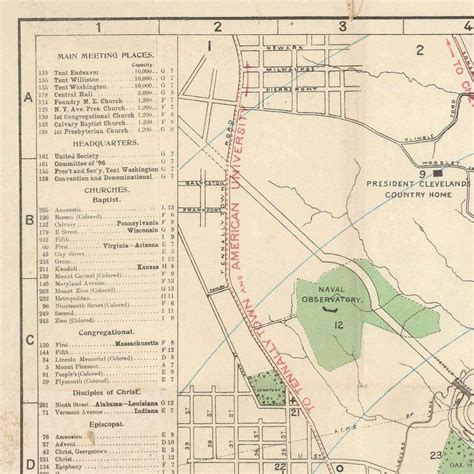 Old Map Of Washington D C City Plan Rare Fine Etsy Old Map