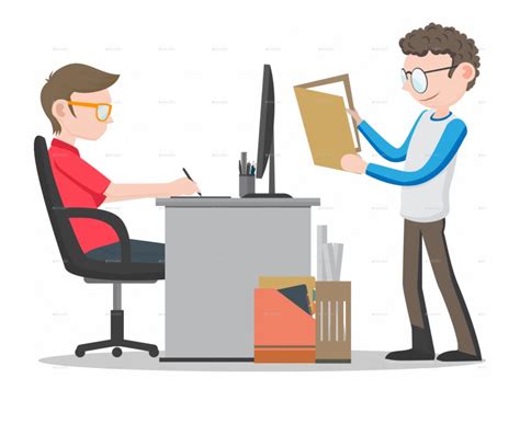 Work In Office Clipart Free