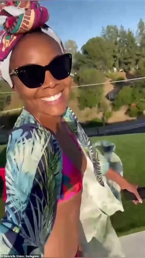 49 Year Old Gabrielle Union Drops Thirst Traps Rocking A Skimpy Pink Thong Bikini Page 6 Of 6