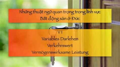 Thuật ngữ bất động sản tại Đức V1 Variables Darlehen Verkehrswert