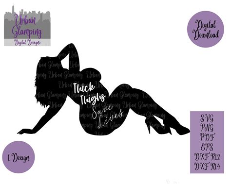 Thick Thighs Save Lives Silhouette SVG Plus Size Svg Bbw Svg Etsy