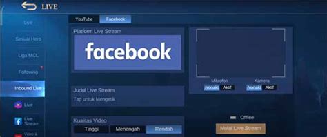 Cara Live Streaming Mobile Legend Di Facebook