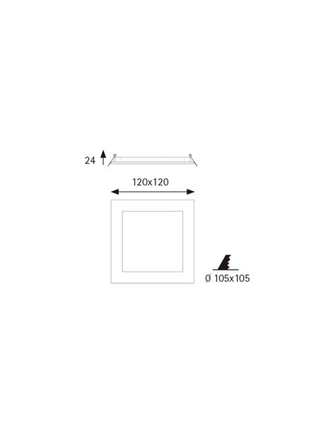 Downlight Led Smd Empotrable W Ip Driver Boke Dimmable V Push