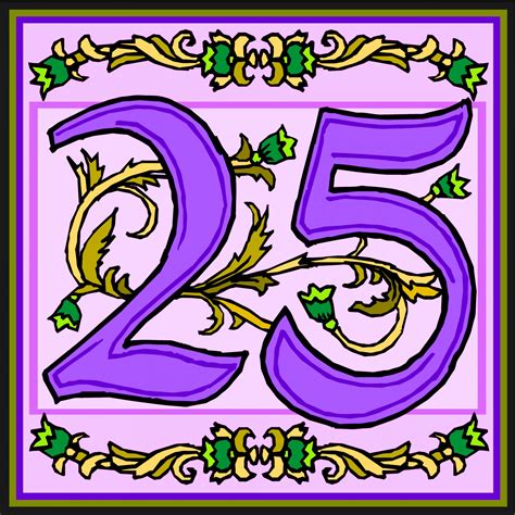 Flowery Purple Number 25 Free Stock Photo - Public Domain Pictures 