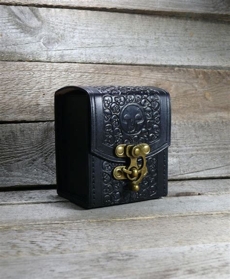 Leather Deck Box For Mtg Game Game Deck Box In Sleeved Cards