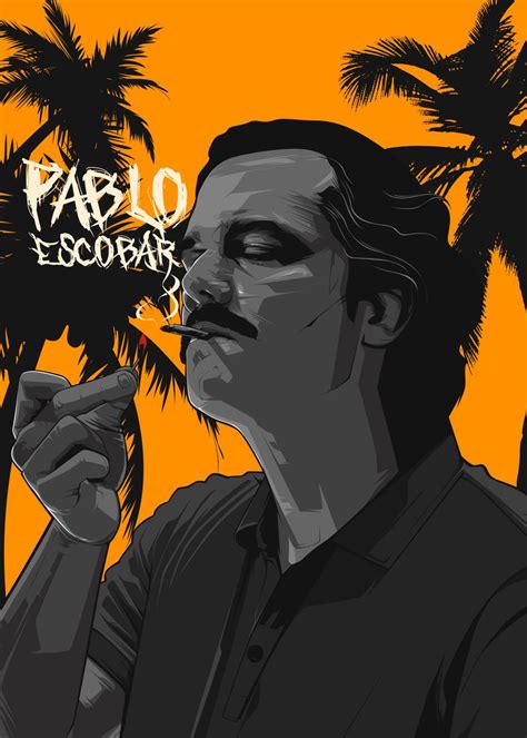 Pablo Escobar Poster Picture Metal Print Paint By Mclanderson