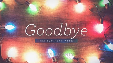 Christmas Lights Goodbye Title Graphics Igniter Media