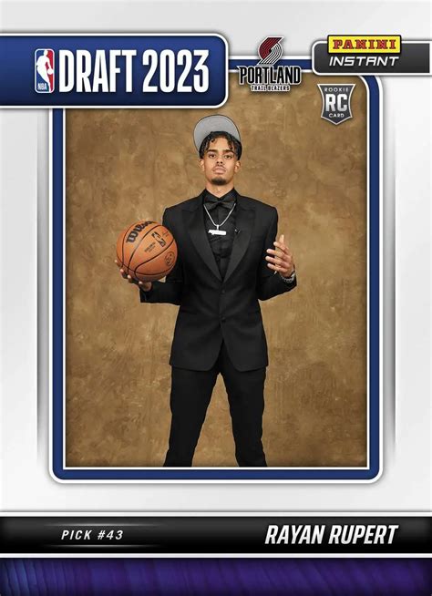 Nba 2023 24 Instant Draft Night Basketball Single Card Rayan Rupert