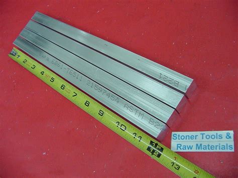 4 Pieces 58 X 58 Aluminum 6061 Square Flat Bar 12 Long