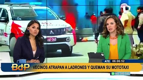 Estamos Cansados Vecinos De Ate Prenden Fuego A Moto De Ladrones Y