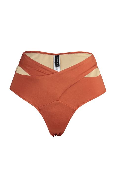 Trendyolmilla Kiremit Cut Out Pencereli Yüksek Bel Regular Core Bikini Altı TBESS BA Fiyatı