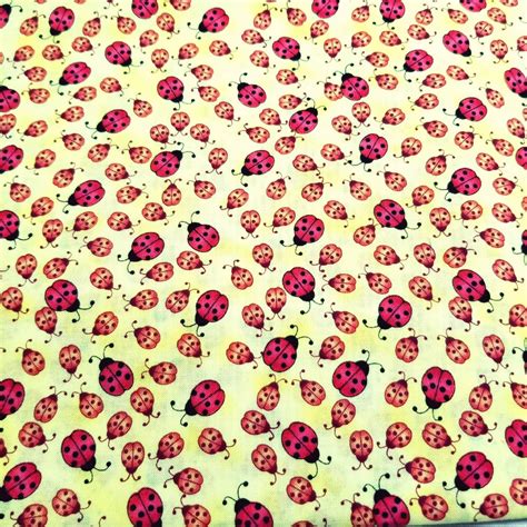 Ladybug Fabric 100 Cotton Sold By The Half Yard Etsy