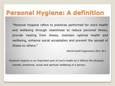 PPT - Personal Hygiene PowerPoint Presentation, free download - ID:3559066