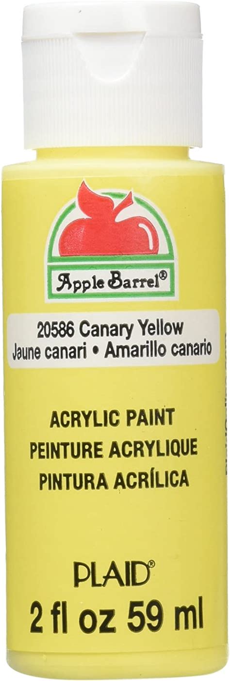 Apple Barrel Acrylic Paint In Assorted Colors 2 Ounce 20586 Canary Yellow