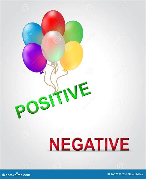 Positive Versus Negative Words Depicting Reflective State Of Mind 3d