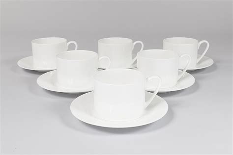 Buttercup Fine Bone China White Straight Cup And Saucer Set Of 6 Amazon