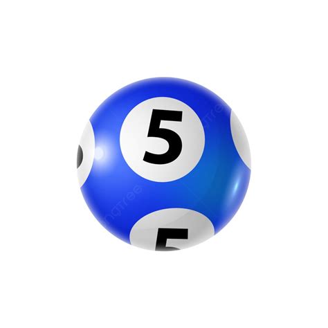 Fond Cinq Chanceux Sur Boule De Bingo Sph Re Bleue Isol E Avec Num Ro