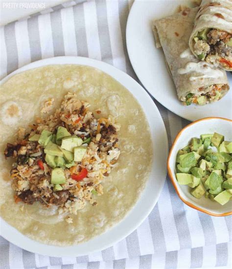 Slow Cooker Breakfast Burritos - Pretty Providence