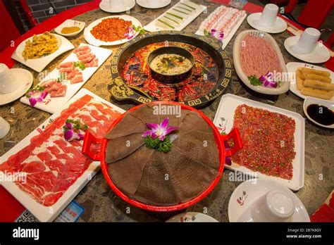 A Banquet Of Sichuan Hot Pot Xiangyang City Central China S Hubei Province December